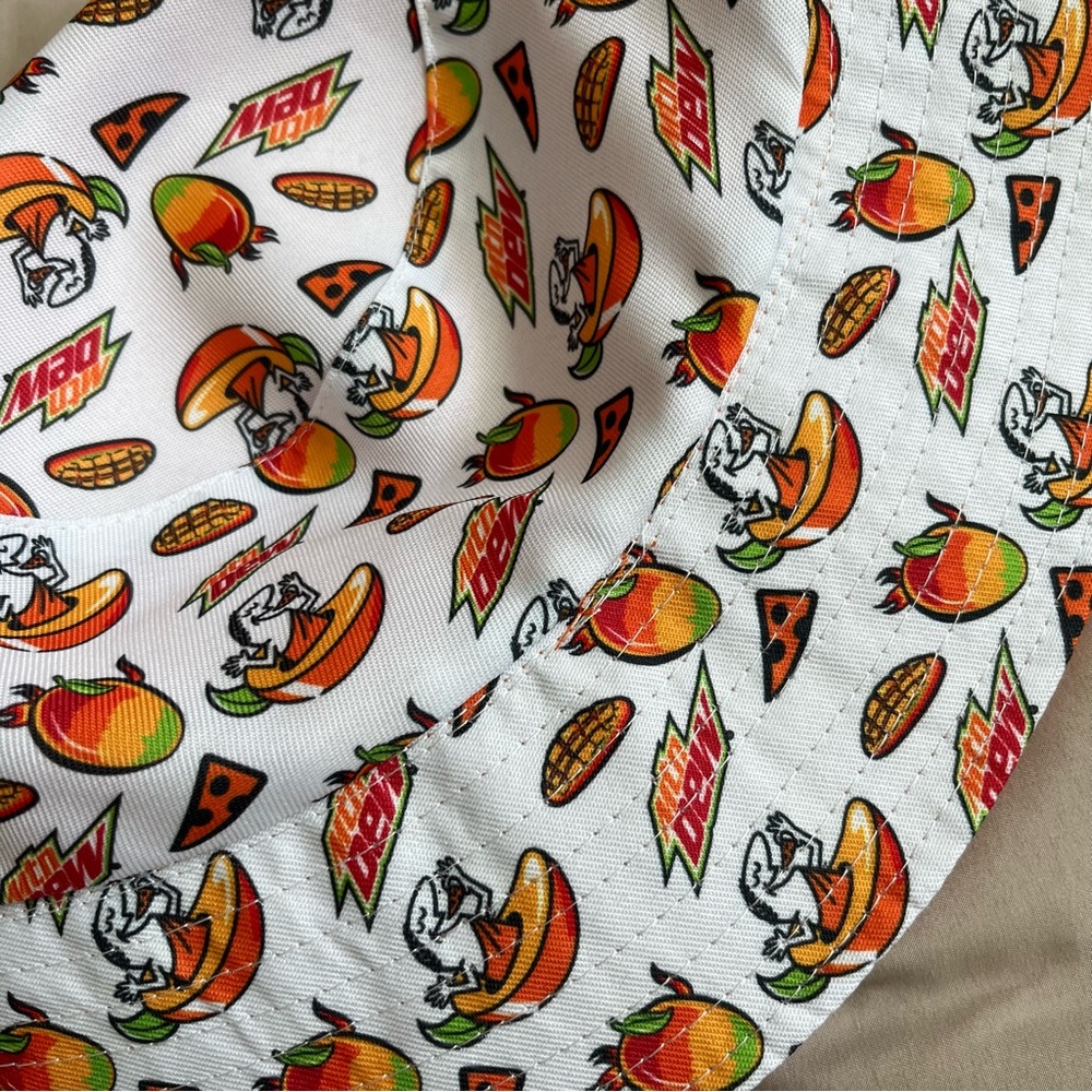 Little Caesar’s Mountain Dew Mango Rush Promotional Reversible Bucket Hat - Picture 3 of 5